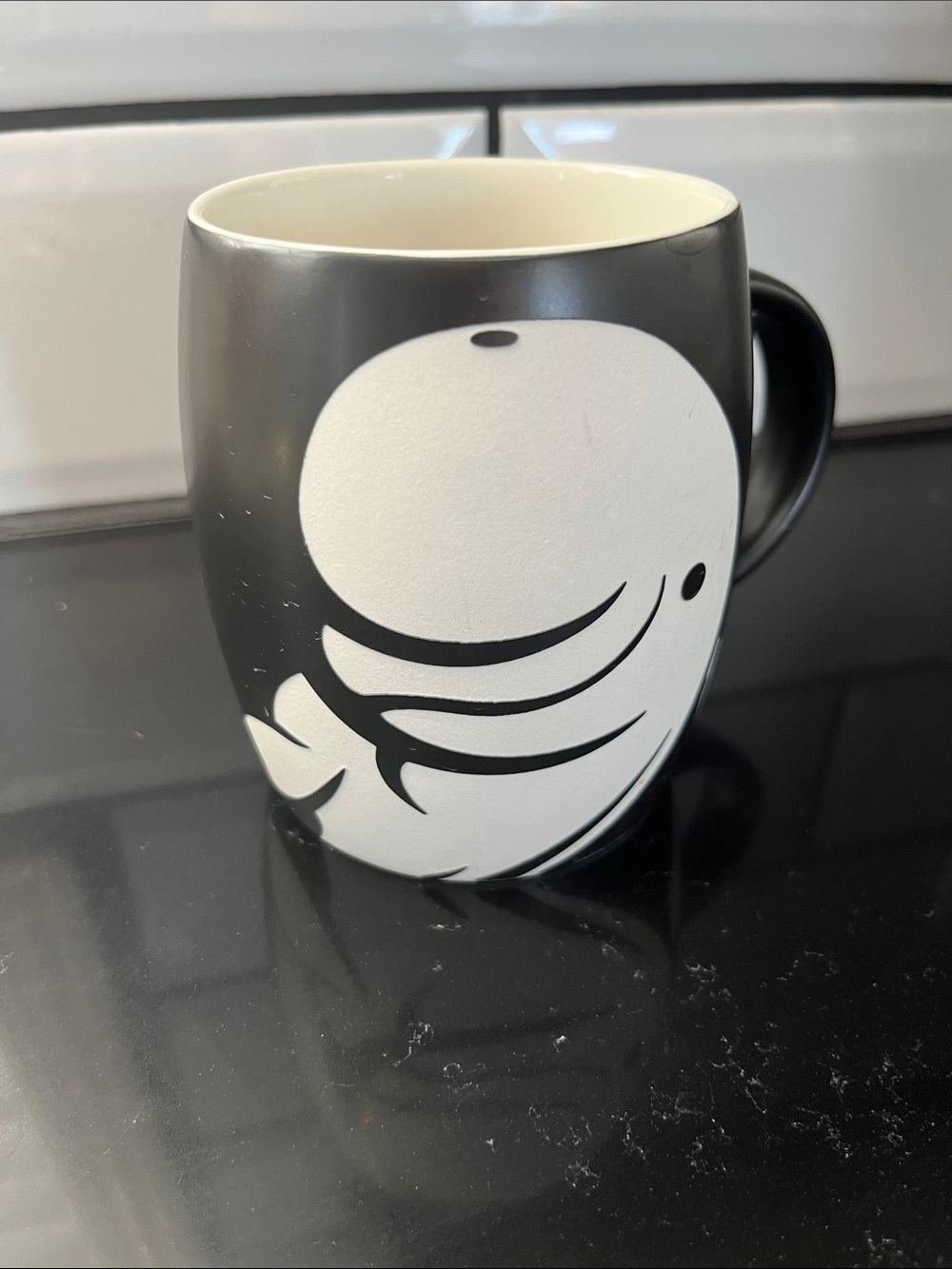 Black and White Beluga Whale Ceramic Coffee Mug from Marineland
